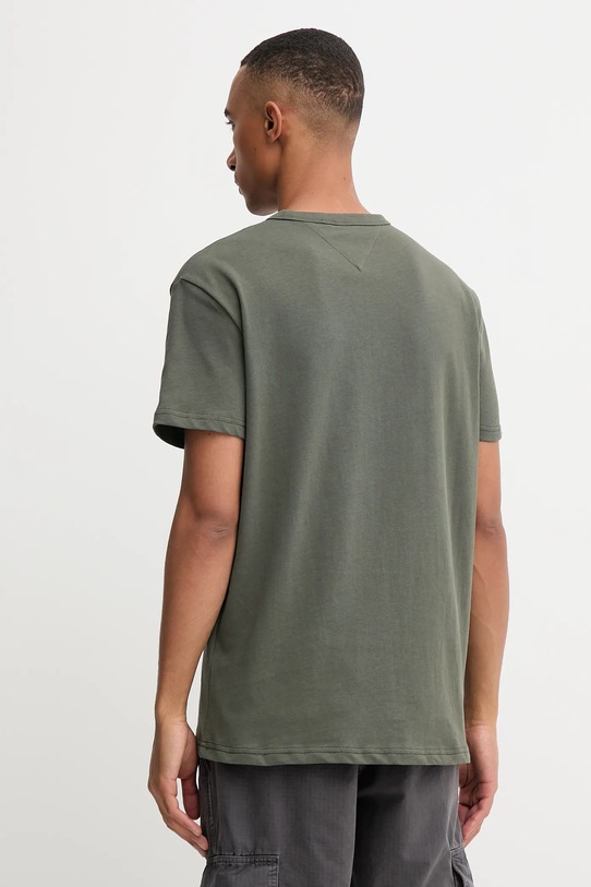 Oblečenie Bavlnené tričko Tommy Jeans DM0DM20322 zelená
