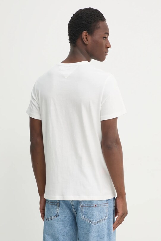 Хлопковая футболка Tommy Jeans DM0DM20362 бежевый SS25