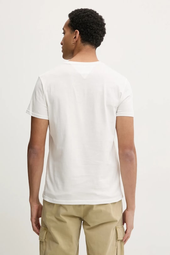 Odzież Tommy Jeans t-shirt bawełniany DM0DM20365 beżowy