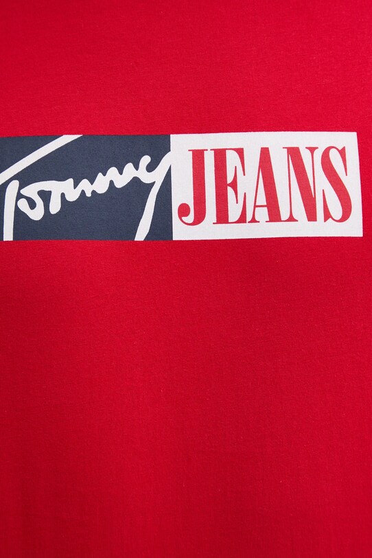 Tommy Jeans tricou din bumbac DM0DM20365 rosu