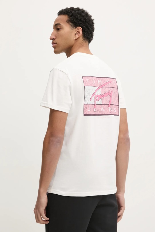 Îmbrăcăminte Tommy Jeans tricou din bumbac DM0DM21108 bej