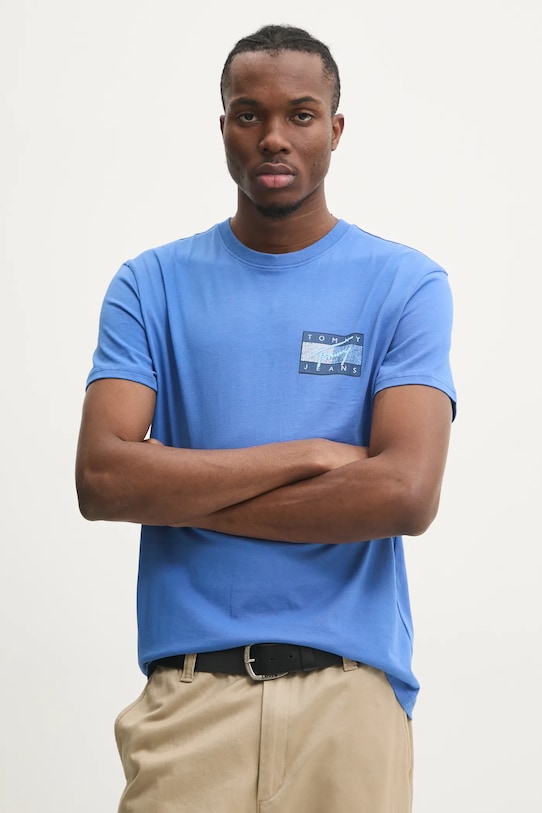 Îmbrăcăminte Tommy Jeans tricou din bumbac DM0DM21108 violet