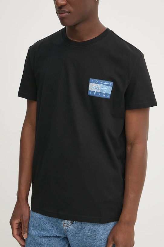 Tommy Jeans tricou din bumbac negru DM0DM21108