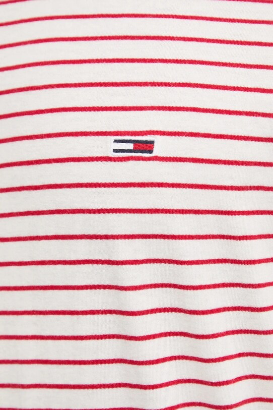 Хлопковая футболка Tommy Jeans DM0DM20377 бежевый