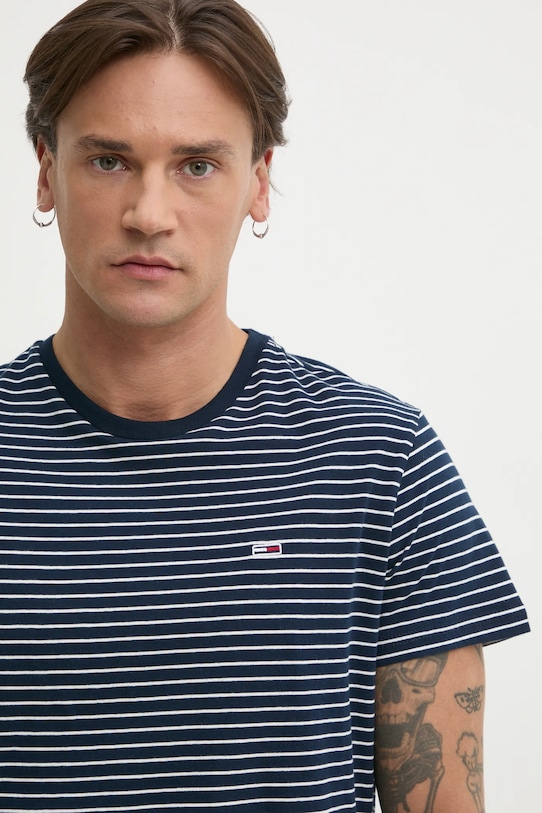 Tommy Jeans t-shirt bawełniany granatowy DM0DM20377