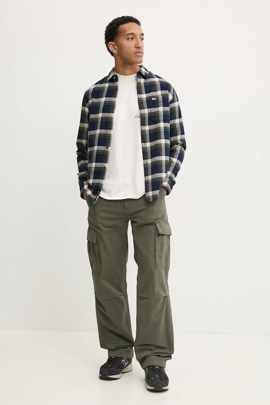 Хлопковая футболка Tommy Jeans DM0DM20352 бежевый SS25