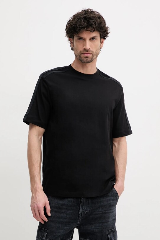 Armani Exchange pamut póló pamut fekete XM000322.AF10361