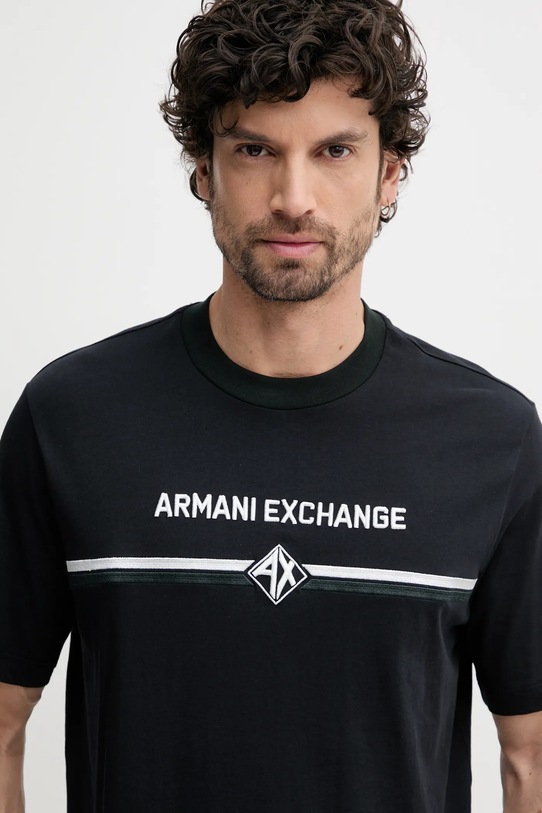 Armani Exchange t-shirt bawełniany granatowy XM000274.AF12308
