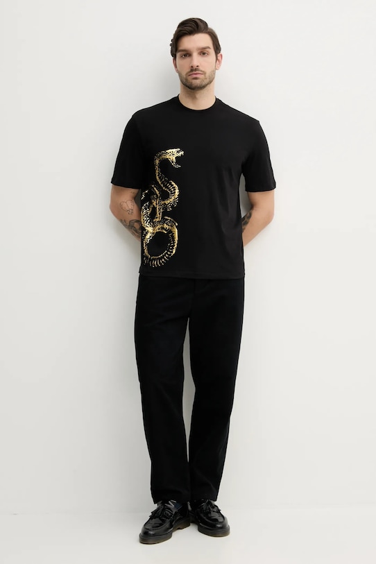 Bavlnené tričko Armani Exchange XM000213.AF10356 čierna SS25