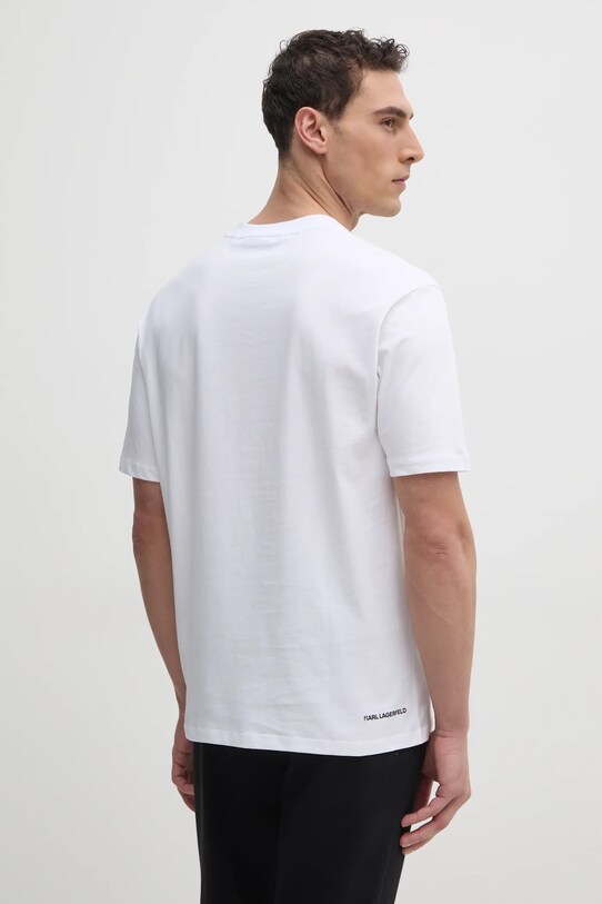 Îmbrăcăminte Karl Lagerfeld tricou din bumbac 551225.755400 alb