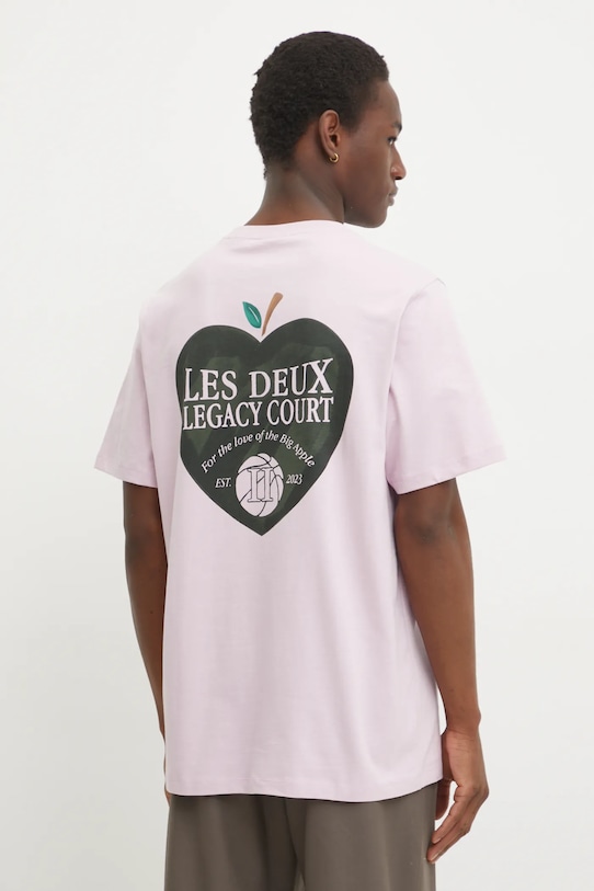 Odzież Les Deux t-shirt bawełniany LDM101204 różowy