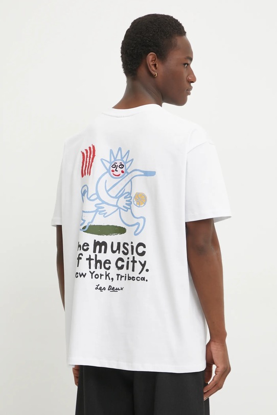 Les Deux tricou din bumbac print alb LDM101207