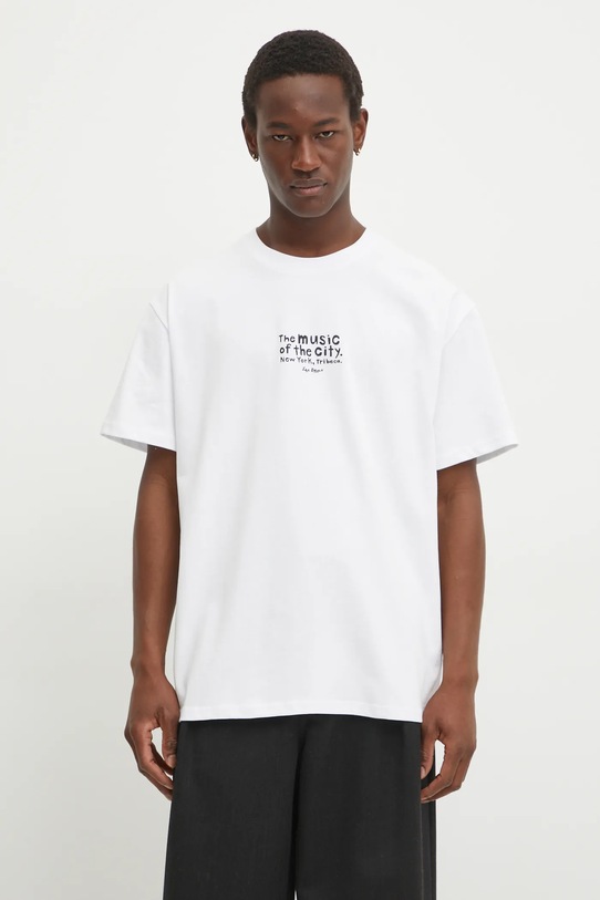 Îmbrăcăminte Les Deux tricou din bumbac LDM101207 alb