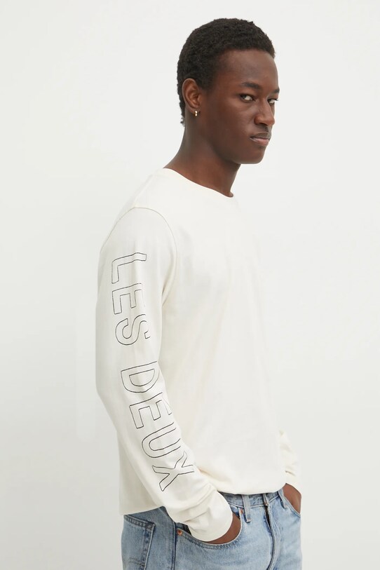 Îmbrăcăminte Les Deux longsleeve din bumbac LDM110037 bej