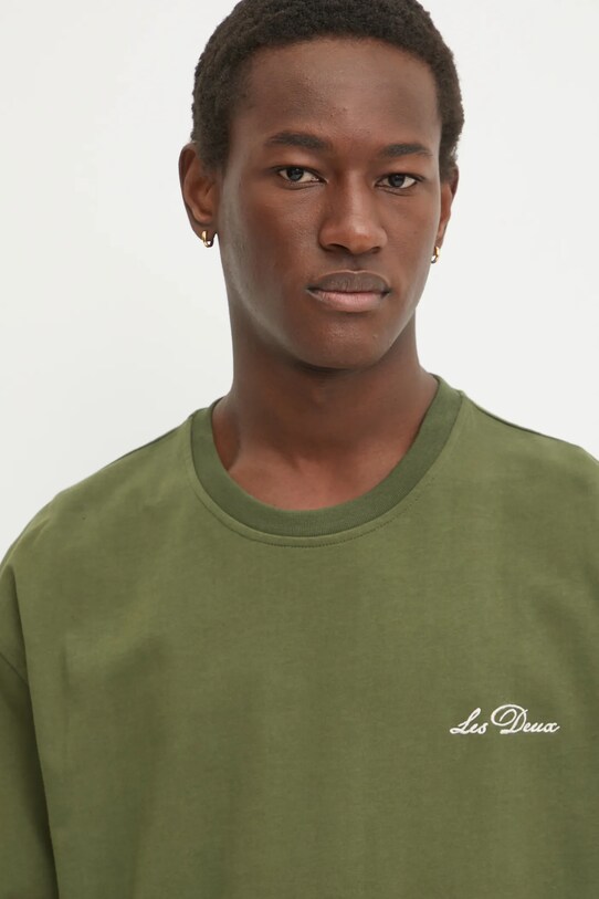 Les Deux longsleeve din bumbac verde LDM110038