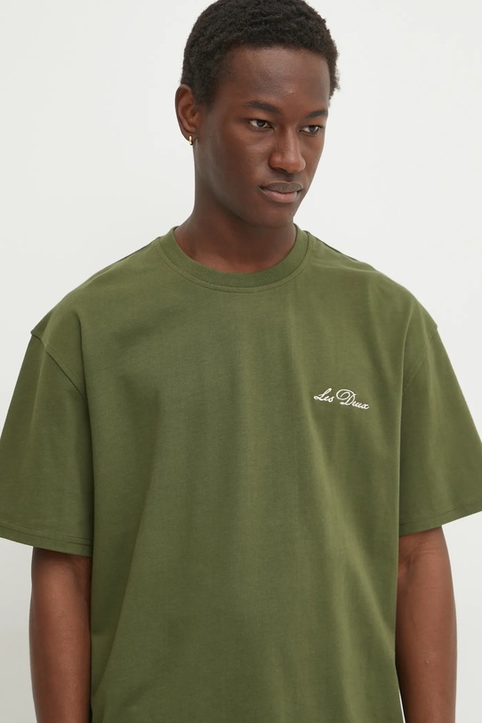 Les Deux t-shirt bawełniany zielony LDM101209