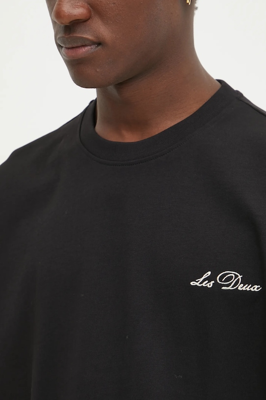 Bavlnené tričko Les Deux LDM101209 čierna