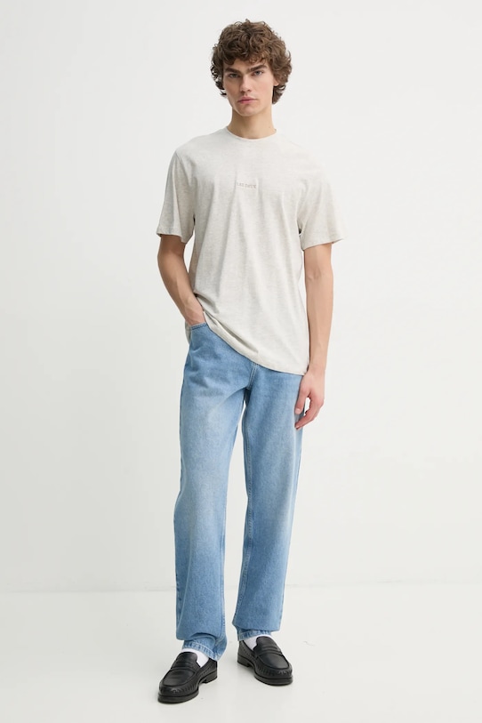 Les Deux t-shirt bawełniany LDM101184 szary SS25