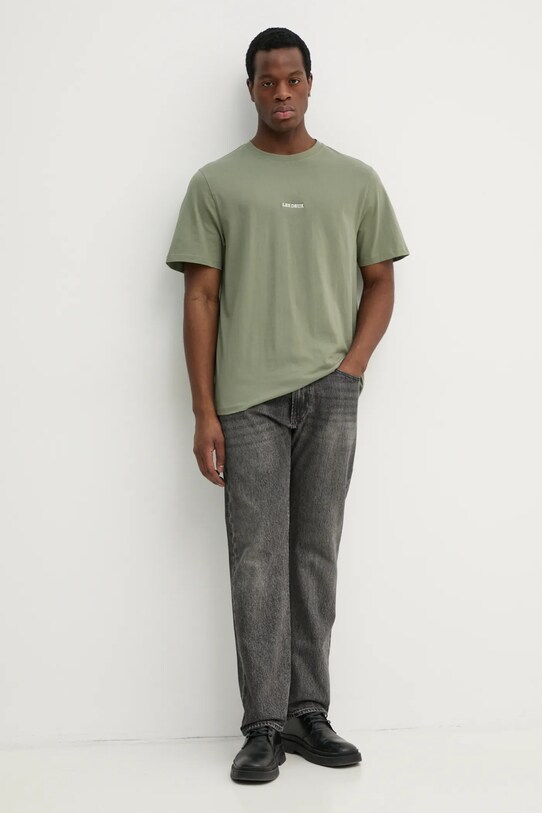 Les Deux tricou din bumbac LDM101184 verde SS25