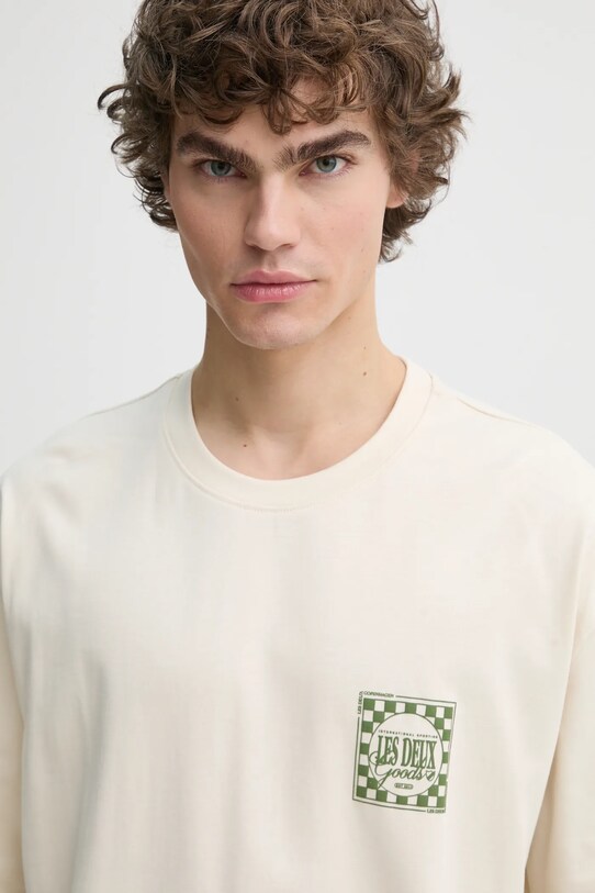 Les Deux tricou din bumbac bej LDM101212