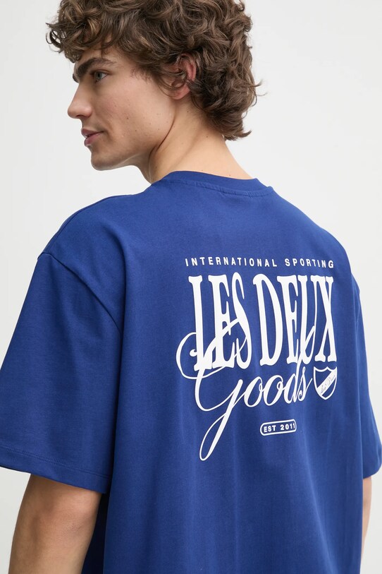 Les Deux tricou din bumbac print bleumarin LDM101212