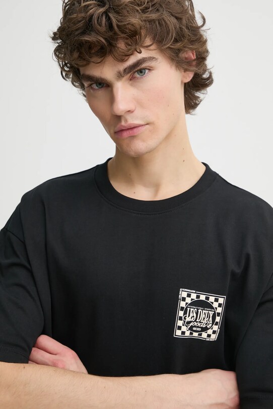 Les Deux tricou din bumbac negru LDM101212