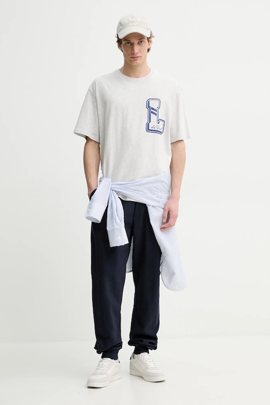 Les Deux t-shirt bawełniany LDM101215 szary SS25