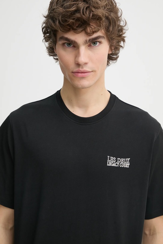 Les Deux tricou din bumbac negru LDM101216