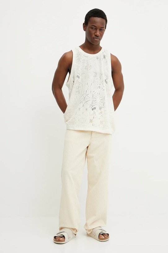 Les Deux t-shirt LDM101219 beżowy SS25