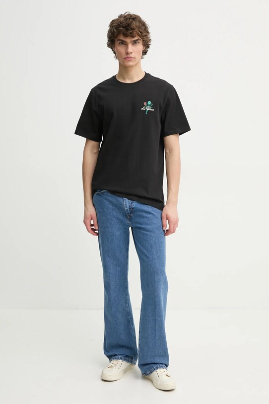 Les Deux tricou din bumbac LDM101221 negru SS25