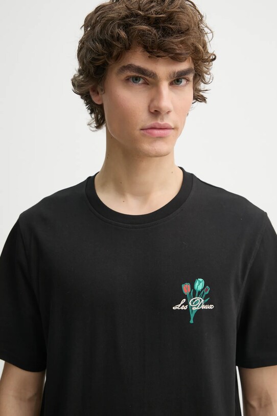 Les Deux tricou din bumbac negru LDM101221