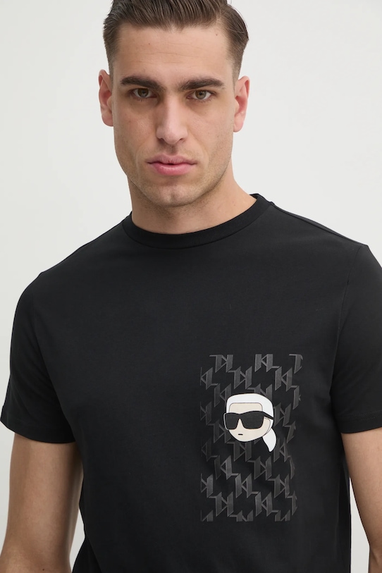 Karl Lagerfeld tricou din bumbac negru 551251.755095