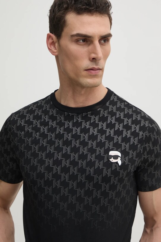 Karl Lagerfeld tricou din bumbac negru 551251.755099