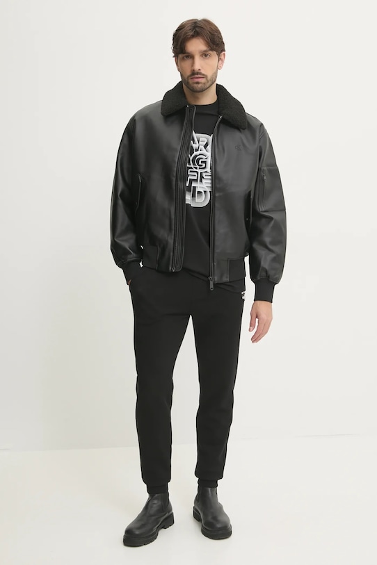 Bavlněné tričko Karl Lagerfeld 551230.755186 černá SS25