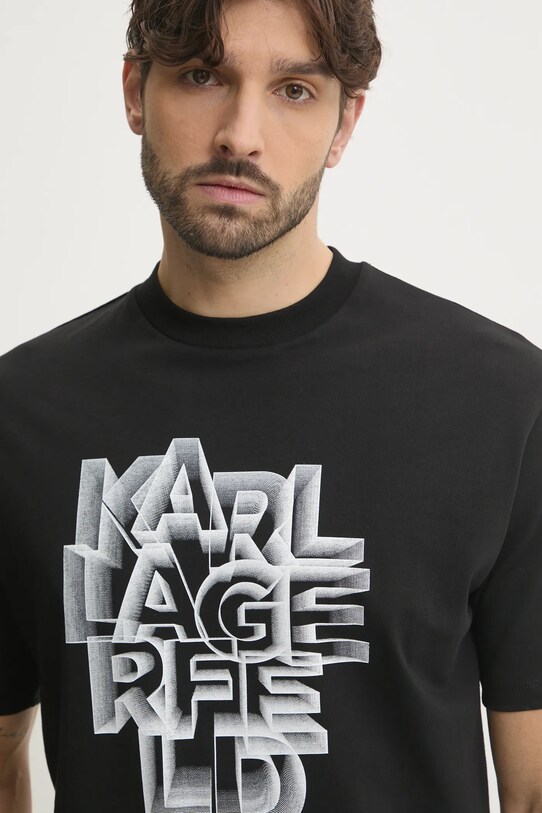 Karl Lagerfeld tricou din bumbac negru 551230.755186