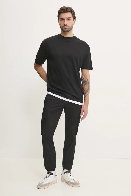 Karl Lagerfeld tricou din bumbac 551200.755281 negru SS25