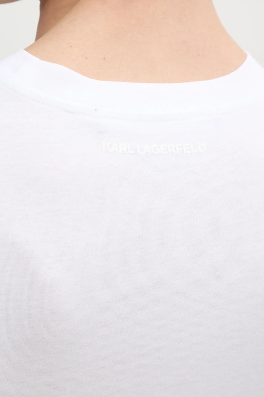 Хлопковая футболка Karl Lagerfeld 551242.755426 белый