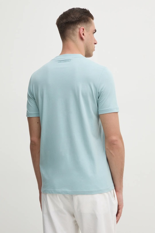 Îmbrăcăminte Karl Lagerfeld tricou din bumbac 551224.755710 turcoaz