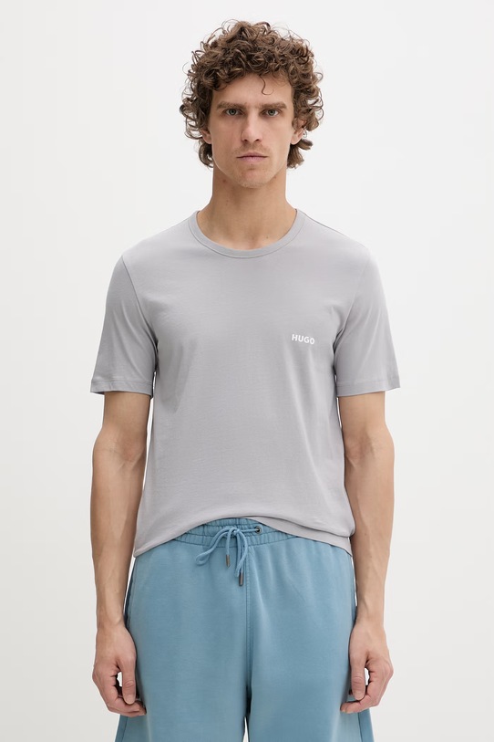 Odzież HUGO T-shirt męski bawełniany T-SHIRT RN TRIPLET P 3-pack 50532811 biały