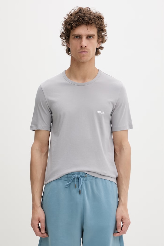 Odzież HUGO T-shirt męski bawełniany T-SHIRT RN TRIPLET P 3-pack 50532811 biały