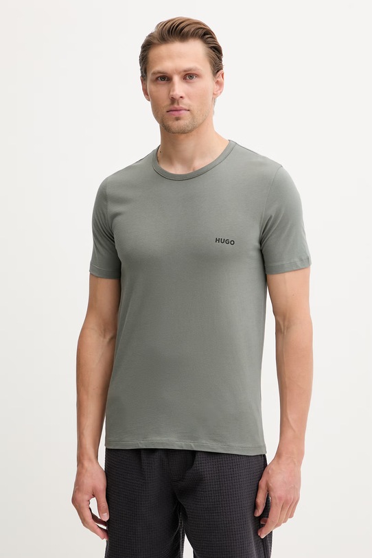 Odzież HUGO T-shirt męski bawełniany T-SHIRT RN TRIPLET P 3-pack 50532811 różowy