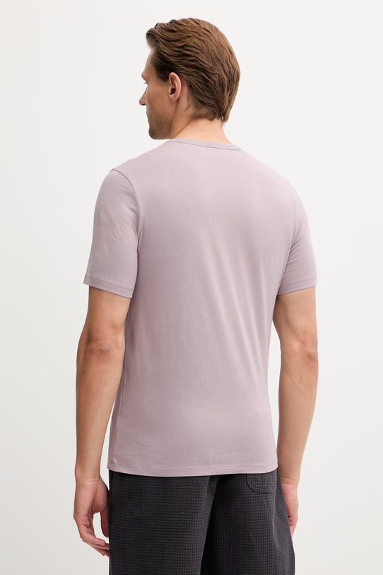 HUGO T-shirt męski bawełniany T-SHIRT RN TRIPLET P 3-pack różowy 50532811