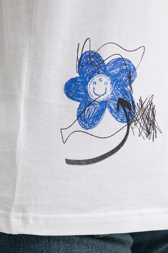 HUGO Blue t-shirt bawełniany 50533529 biały