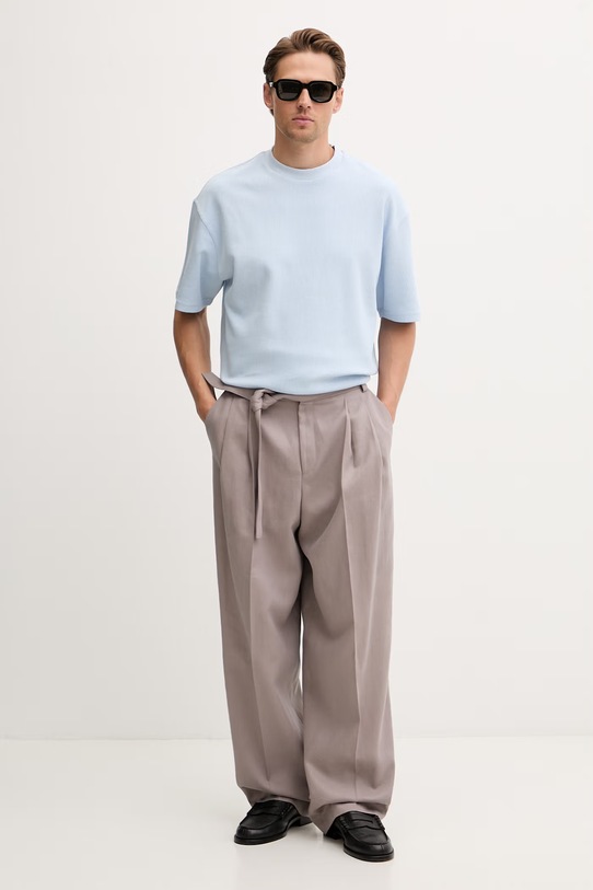 HUGO Blue pánské s bavlnou Nuwaffle 50534434 modrá SS26