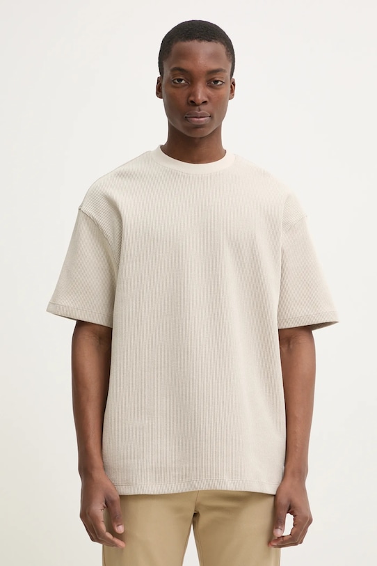 Футболка Hugo Blue Nuwaffle мелкий узор бежевый 50534434