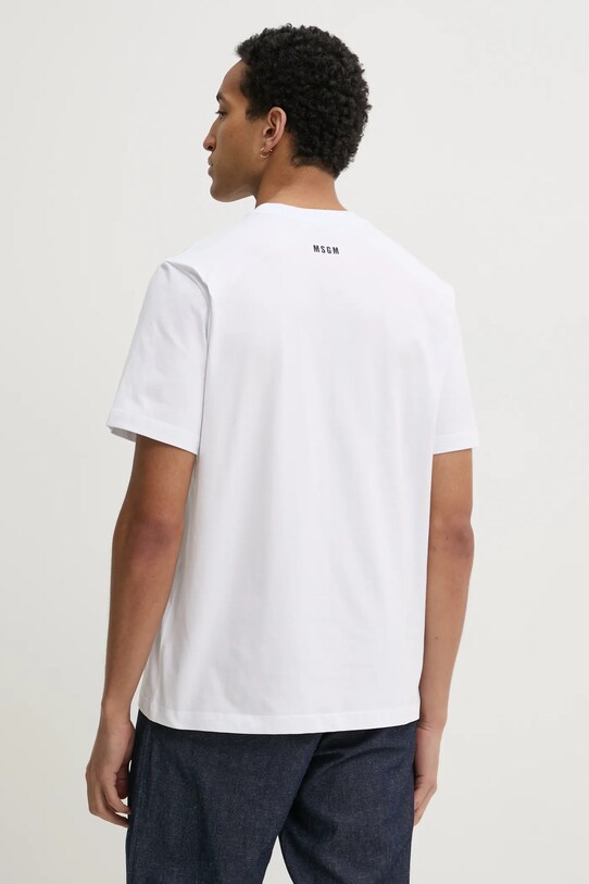 Одежда Хлопковая футболка MSGM 3840MM136.257002 белый