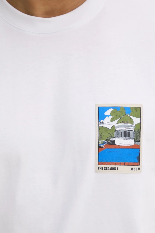MSGM tricou din bumbac 3840MM136.257002 alb