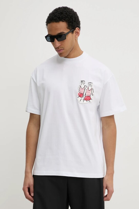 Хлопковая футболка MSGM relaxed белый 3840MM140.257002