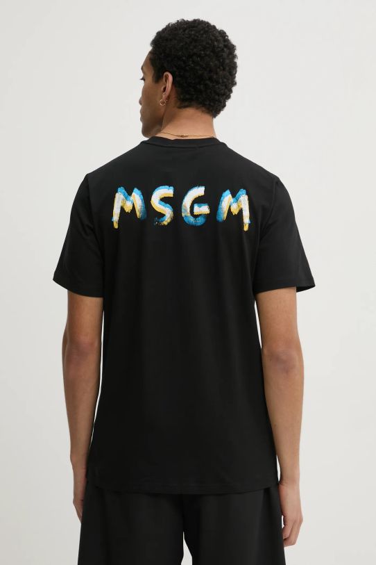 Odzież MSGM t-shirt bawełniany 3840MM101.257097 czarny