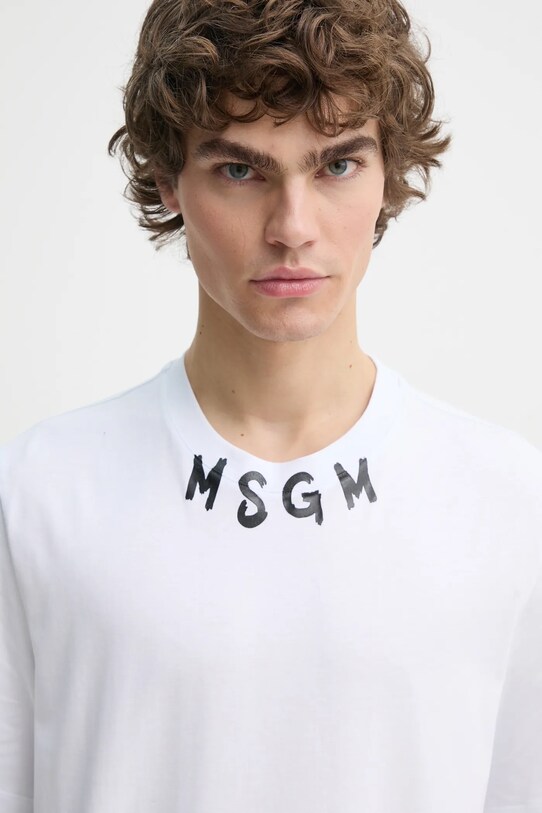 Бавовняна футболка MSGM білий 3840MM102.257002